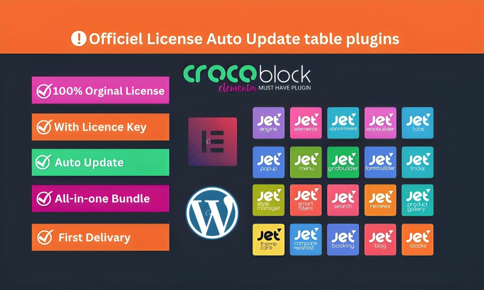 Crocoblock Bundle Lisensi 100% Original Auto Update Dashboard 1 Crocoblock Bundle Lisensi 100% Original Auto Update Dashboard